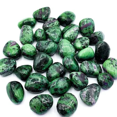 Ruby in Zoisite Tumbled Stones