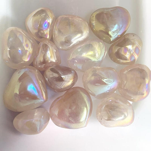 Aura Rose Quartz Tumbled Stones