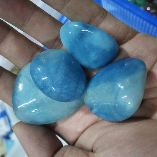 Blue Chalcedony Tumbled Stones