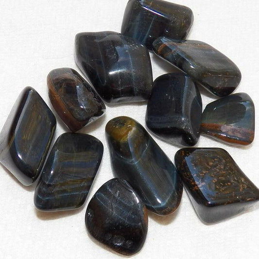 Blue Tigers Eye Tumbled Stones