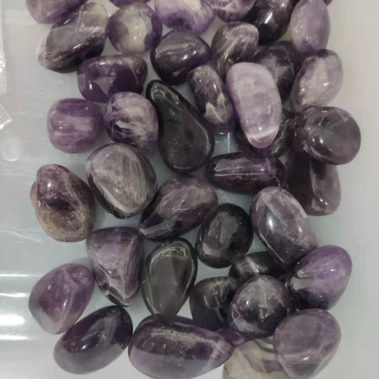 Chevron/Dream Amethyst Tumbled Stones